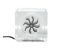 Lazmin112 Indicateur de Débitmètre d'eau PC, Indicateur de Débit d'eau à Télécommande Manuelle à 8 Roues à 3 Voies, Filetage G1/4, Refroidissement par Eau à Vitesse de Rotation, Noir