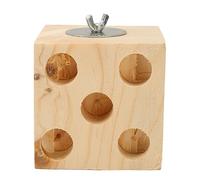 Lazmin112 Jouets d'alimentation en Bloc de Perroquet, Jouets en Bois Bois pour Cage pour Les Coques (8 cm)