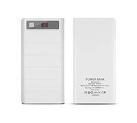 Lazmin112 Kit de Banque d'Alimentation 20 000 MAH AVEC Double Port USB, Type C, Port Micro USB et écran LCD, Protection contre les Surcharges pour la Plupart des Appareils Numériques (WHITE)
