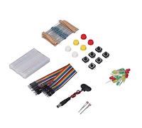 Lazmin112 Kit Électronique Assortiment de Démarrage avec Planche à Pain 400 TROUTER R3, Divers Composants, LED, RÉSISTANCES, Bouton LAT DÉBUTANTS