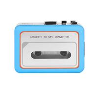 Lazmin112 Lecteur De Cassettes Audio, Stéréo Double Canal, Prise Casque 3,5 Mm, Convertisseur Portable De Cassettes en Mp3, Enregistreur USB, Son Clair, Inversion Automatique (Blue)
