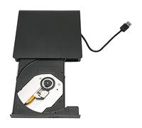 Lazmin112 Lecteur de DVD Externe, Graveur de DVD Externe USB3.0, Lecteur de DVD Externe Ultra Fin avec Adaptateur USB C, pour Ordinateurs de Bureau Portables, pour Win XP 7 8 10 Vista OS X