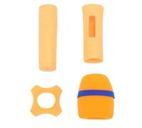 Lazmin112 Manchon de Poignée de Microphone sans Fil en Silicone, Housse de Micro Antidérapante avec Pare-Brise et Anneau de Protection pour KTV Home Karaoke Stage Party TV Show (Orange)
