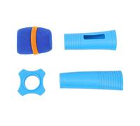 Lazmin112 Manchon de Poignée de Microphone sans Fil en Silicone, Housse de Micro Antidérapante avec Pare-Brise et Anneau de Protection pour KTV Home Karaoke Stage Party TV Show (Blue)