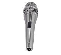 Lazmin112 Microphone à Main, Micro Cardioïde Dynamique Filaire HiFi 100 Hz-10 KHz, Prise Universelle 6,5, pour Amplificateur de Puissance/mixeur/Haut-Parleur Mobile/Carte Son (Silver)