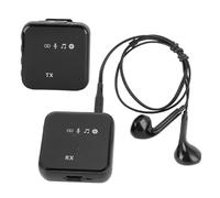 Lazmin112 Microphone Lavalier sans Fil, Portée de 80 Mètres, Durée 18H, Prise Casque 3,5 Mm, Micro Revers Antibruit pour Appareil Photo, Smartphone, Tablette, Ordinateur Portable