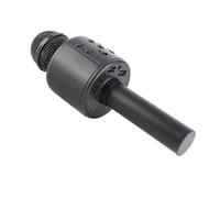 Lazmin112 Microphone sans Fil, Micro Karaoké Portable 4 en 1, Machine de Karaoké Portable sans Fil, Réduction du Bruit, Alimenté par Batterie, Fête d'Aniversaire, Home Ktv (Black)