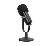 Lazmin112 Microphone USB, 20Hz ~ 20kHz Micro D'ordinateur Stable Sensible au Son Fin en Forme de Coeur, Plug and Play, avec Base en Métal, Adapté pour Le Chat en Ligne, Studio