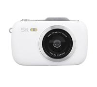 Lazmin112 Mini Appareil Photo Numérique, Petite Caméra Vidéo 5K 80MP avec Zoom Numérique 18X, écran IPS de 2,8 Pouces, Enregistreur Vidéo Portable pour Adolescents et étudiants (White)