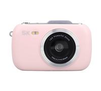 Lazmin112 Mini Appareil Photo Numérique, Petite Caméra Vidéo 5K 80MP avec Zoom Numérique 18X, écran IPS de 2,8 Pouces, Enregistreur Vidéo Portable pour Adolescents et étudiants (Rosâtre)
