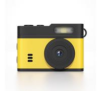 Lazmin112 Mini Caméra Porte-Clés, Appareil Photo Numérique Compact 1080P 12 Mpx avec Écran 0,96 Pouce, Éclairage D'appoint LED, pour Les Voyages, Les Enregistrements sur Le Campus (Noir Jaune)