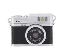 Lazmin112 Mini Caméra Porte-clés, Appareil Photo Numérique Rétro 1080P HD 2MP avec écran Couleur de 0,96 Pouces et Mémoire de 32 Go, Poche Compacte avec Flash LED et 4 Filtres (Black)