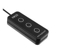 Lazmin112 Mini Clavier à 3 Touches, Personnalisez Les Fonctions Macro de Chaîne Multimédia de la Souris pour des Opérations Rapides, avec Câble USB et Conception Magnétique pour Le Travail (HK33UWM