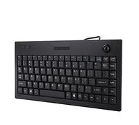 Lazmin112 Mini Clavier Filaire Ultra Fin, Clavier Professionnel Silencieux Industriel USB avec Tapis Antidérapant Robuste et Design Anti-éclaboussures, pour PC de Jeu de Bureau