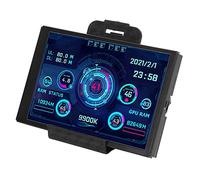Lazmin112 Moniteur de Température D'ordinateur, 3,5 Pouces IPS Full View Moniteur de Température PC Protection des Yeux Surveillance des Données en Temps Réel Petit écran pour AIDA64 PC CPU (Le Noir)