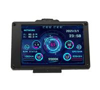 Lazmin112 Moniteur de Température D'ordinateur, Mini écran IPS USB 3,5 Pouces, Moniteur de Données de Température CPU GPU, écran de Panneau de Capteur PC avec Câble de Carte