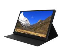 Lazmin112 Moniteur Portable, écran D'Ordinateur Portable 15,6 Pouces FHD 1080P IPS, Modes D'affichage Multiples, Double Haut-parleurs, Moniteur Externe Ultra Fin, avec étui de Protection