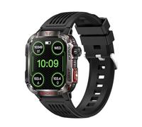 Lazmin112 Montre Intelligente HT29 pour Hommes, Moniteur d'activité à écran Tactile HD de 2,01 Pouces avec Plus de 100 Modes Sportifs, étanchéité IP68, Moniteur de Fréquence Cardiaque et de (Black)