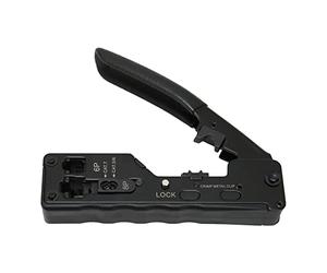 Lazmin112 Outil de Sertissage RJ45, Outil de Sertissage Cat5e à Texture Antidérapante, Outil de Sertissage Ethernet à Verrouillage de sécurité Réglable, pour Cat5e Cat6a Cat7a