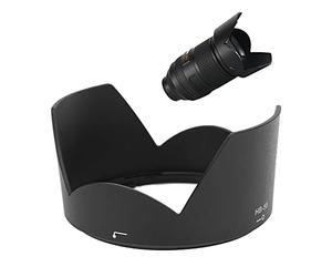 Lazmin112 Pare-Soleil D'objectif Réversible, Protection D'ombre D'objectif D'appareil Photo à Finition Mate Antireflet avec Conception Pliable, pour 18 300 Mm F3.5 5.6G Ed VR