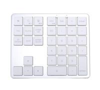 Lazmin112 Pavé Numérique Bluetooth, pavé Numérique sans Fil Rechargeable, Clavier Numérique Externe à 35 Touches pour Ordinateur Portable, Tablette, Bluetooth sans Fil Double Mode (Argent