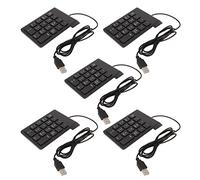 Lazmin112 Pavé Numérique Filaire, Clavier Numérique Ergonomique à 18 Touches, Mini Clavier Numérique Silencieux alimenté par USB, Extensions de Clavier pour Ordinateur de Bureau (5 pièces)