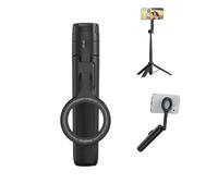 Lazmin112 Perche à Selfie 64 Cm, Hauteur Réglable, Télécommande sans Fil, Rotation à 360°, Anti-Vibrations, Perche à Selfie Magnétique Extensible, Support Magnétique pour Téléphone