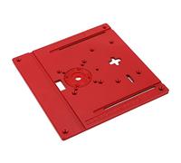 Lazmin112 Planche à Rabat pour la Machine à Tailler le Bois, Plaque d'insertion de Table de Toupie en Alliage d'Aluminium avec de Trou central.
