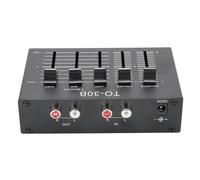 Lazmin112 Préampli Phono, égaliseur 3 Bandes avec Boîtier en Alliage D'aluminium, Gain et Contrôle du Volume Réglables, Compatible avec Les Platines Vinyles et Les Chaînes Stéréo