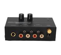 Lazmin112 Préampli Phono pour Platine Vinyle, Préamplificateur à Aimant Mobile à Faible Bruit égalisé RIAA avec Sorties 1/4", Coque en Métal, Conception Compacte pour Tourne-Disque (Prise UE)