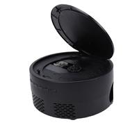 Lazmin112 Projecteur DVD Portable, Lecteur DVD intégré HD 1080P avec Objectif à Mise au Point Courte et Deux Haut-parleurs Stéréo, Compatible avec USB AV pour Les Films en Plein Air à la (Prise UE)