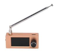 Lazmin112 Radio Portable AM FM SW LW avec Puce SI4732, Boîtier Métallique avec écran de 1.9 Pouces, Batterie 800mAh pour Voyage, Usage Domestique et Extérieur (Gold)