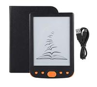 Lazmin112 Rétro-éclairage intégré de Lecteur de Livre électronique de 6 Pouces, écran E-Ink de résolution 800 * 600 sans éblouissement avec étui en Cuir(8G)