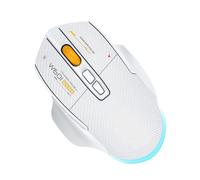 Lazmin112 Souris de Jeu, Conception Ergonomique RVB 12 800 DPI avec connectivité Filaire 2,4 G BT, 7 Boutons Programmables, 5 Modes D'éclairage pour PC Portable, Jeux Compétitifs (White)