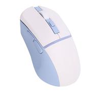 Lazmin112 Souris de Jeu RVB, 6 Boutons Programmables, Capteur Optique 7200 DPI avec 3 Modes Filaires 2,4 G BT5.3, pour PC, Ordinateur Portable, Tablette (Blanc Bleu)
