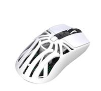 Lazmin112 Souris De Jeu sans Fil, 2,4 Ghz/Bt5.3/Filaire, Voyant Clignotant 7 Couleurs, 1200/1600/2400/3200/6400/10000 Dpi, Souris Programmable, Capteur Inst S203, Rechargeable (White)
