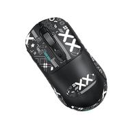 Lazmin112 Souris de Jeu sans Fil Double Mode X8, Molette de Défilement à Grille Antidérapante 3D, 3 DPI Réglables 800 1200 2400, Ergonomique Respectueuse de la Peau, avec 2,4 GHz BT5 0 (Black)