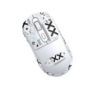 Lazmin112 Souris de Jeu sans Fil Double Mode X8, Molette de Défilement à Grille Antidérapante 3D, 3 DPI Réglables 800 1200 2400, Ergonomique Respectueuse de la Peau, avec 2,4 GHz BT5 0 (White)