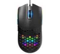 Lazmin112 Souris Gaming Filaire, 6 Boutons Personnalisables, 1000-1600-3200-6400 Dpi, Rétroéclairage, Accélération 12G, Câble 1,5 m, 3 Millions Clics, Capteur Optique, Ergonomique (S500 Blanc)