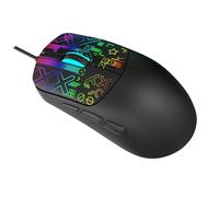 Lazmin112 Souris Gaming Filaire, 6 Touches, Texture Mate, 1200-1600-2400-3600 Dpi, Rétroéclairée Rvb, Accélération 8G, 30 IPS, Câble De 1,5 m, 4000 Fps, 125 Hz, Ergonomique (Black)