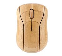 Lazmin112 Souris optique sans fil en bambou 2,4 G, mini souris de jeu portable sans fil en bois pour ordinateur, ordinateur portable, ordinateur de bureau