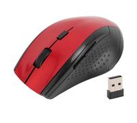 Lazmin112 Souris sans Fil 2,4 G, Souris Optique de Haute Précision avec Récepteur USB et Indicateur de Batterie Faible, pour Ordinateur Portable, Ordinateur de Bureau (Rouge)