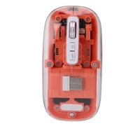 Lazmin112 Souris sans Fil, Souris d'Ordinateur Transparent Atmosphère Colorée Dynamique 2,4 G BT1 BT2 USB re-chargé du Mode Tri avec Récepteur USB pour Ordinateur Portable (Orange)