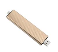 Lazmin112 SSD Housing, USB 3.2 Gen 2 Type C M. NGFF SSD Housing - Adaptère Installation Facile 10 Gbit/S Alliage D'ALUMINUM pour 2260 2280 (Doré)