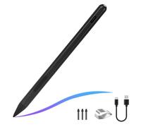 Lazmin112 Stylet Inclinable Rechargeable, 4 096 Niveaux de Pression, Fonction Rejet de la Paume et Charge Rapide, Compatible avec Les Ordinateurs Portables Tactiles X360 et Plus Encore. (Black)