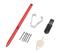 Lazmin112 Stylet Tactile pour Noter 10 Lite, Haute Sensibilité et stabilité, Excellente EpaméRence d'écriture, Matière Plastique, Comprend 5 Embouts de Rechange, épingle à la Carte, Pince à (Rouge)