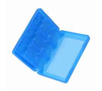 Lazmin112 Support de Carte de Jeu 3DS, Boîte de Rangement Durable pour 3DS DSL DSI LL, Matériau PP Blanc, 28 en 1, Pratique à Collectionner pour Les Joueurs, 5 X 3,54 X 0,91 Pouces (Blue)