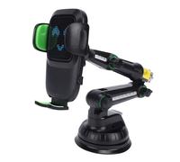 Lazmin112 Support De Téléphone pour Camion, Ventouse Élargie, Bras à 3 Points De 12,9 Pouces, Résistant Aux Chocs, Caoutchouc Antidérapant, pour Pare-Brise Et Tableaux De Bord (Green)