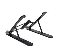 Lazmin112 Support pour Ordinateur Portable, Support pour Ordinateur Portable Pliable de Conception Triangulaire, Réglage à 6 Niveaux, pour la Maison et Le Bureau (Noir)