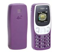 Lazmin112 Téléphone à Clapet débloqué, Petite Taille de Pouce pour Un Transport Facile avec de Gros Boutons, Son Clair, Bouton SOS, Double SIM, Emplacement pour Carte de Stockage 16 Go, (Purple)